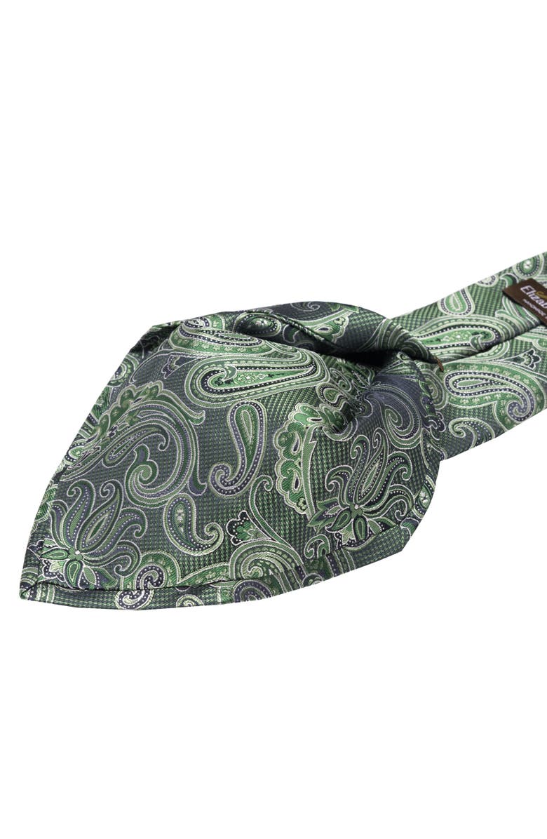 Elizabetta Pavia - Silk Jacquard Tie for Men, Alternate, color, Emerald Green