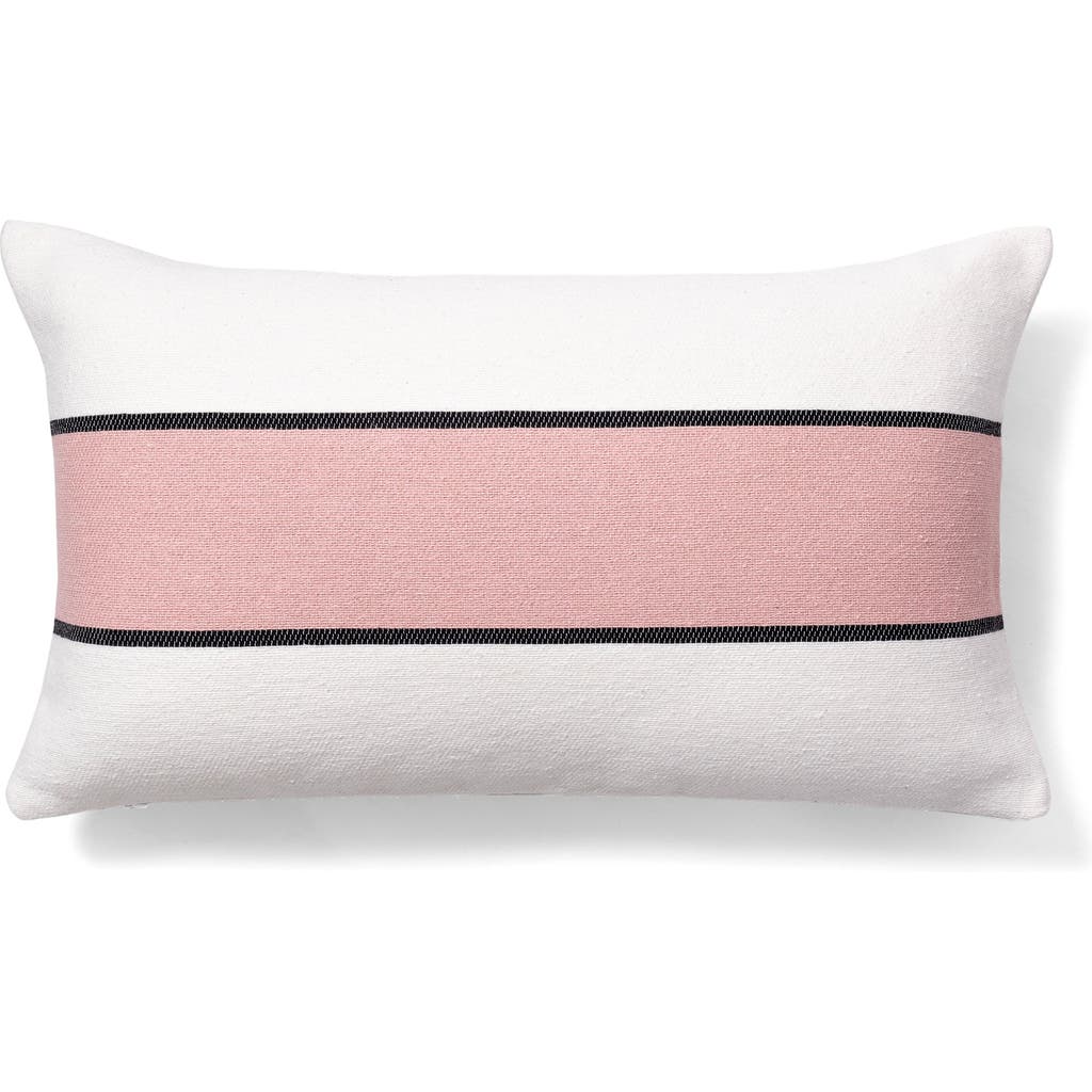 Brooks Brothers Striped Decorative Lumbar Throw Pillow In White