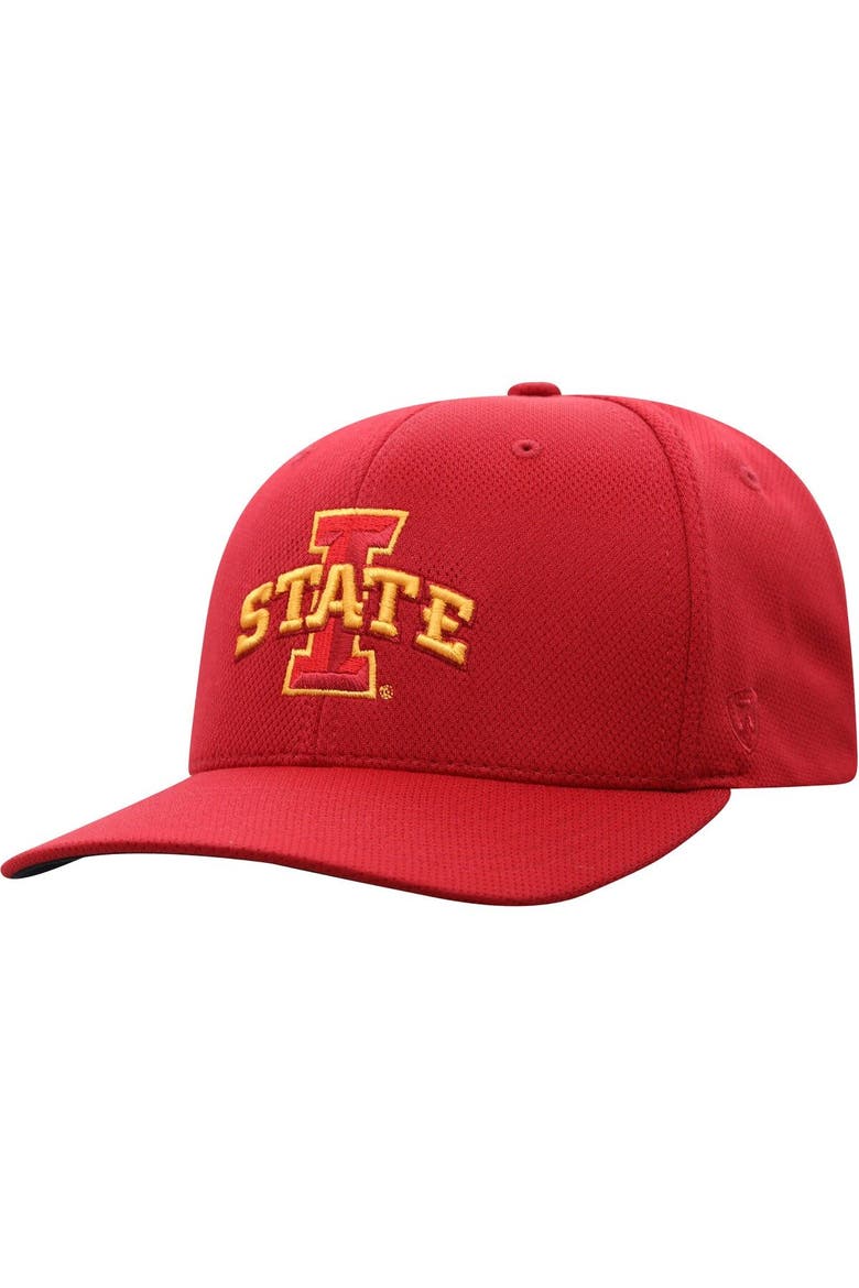 Men's Top of the World Cardinal Iowa State Cyclones Reflex Logo Flex Hat, Main, color, Cardinal