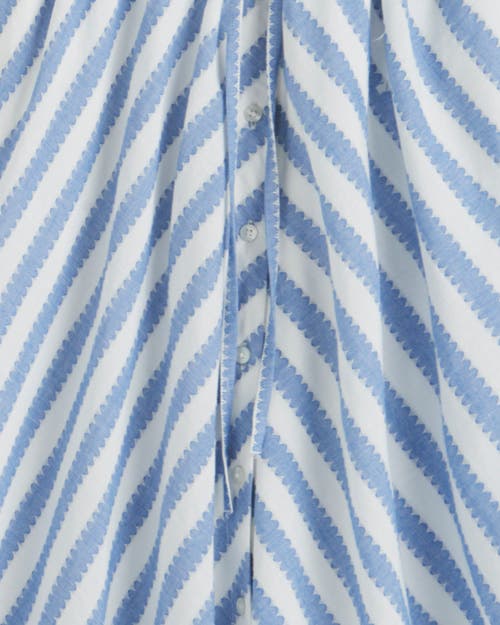 Draper James Haven Short Sleeve Midi Shirtdress In Blue