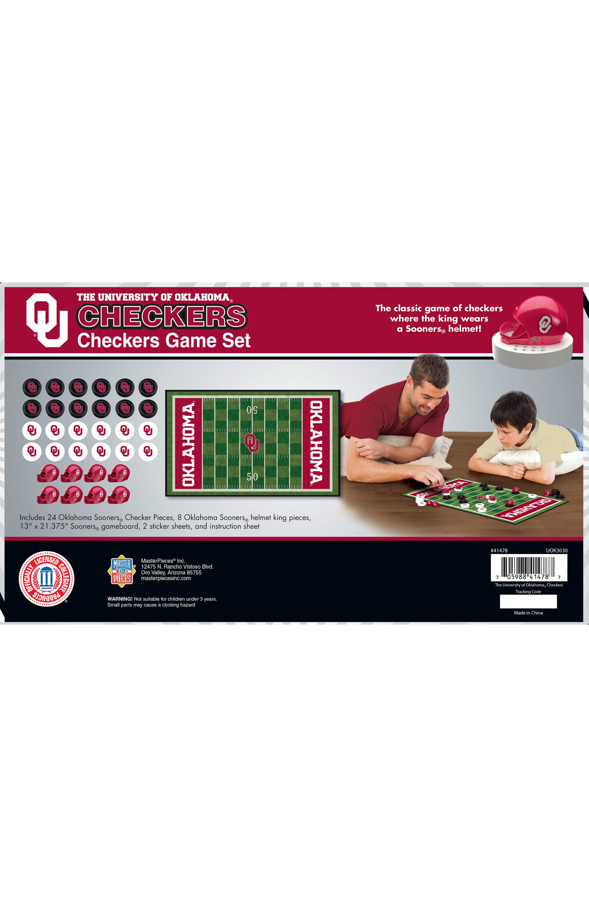 MASTERPIECES Oklahoma Sooners Checkers Board Game | Nordstrom