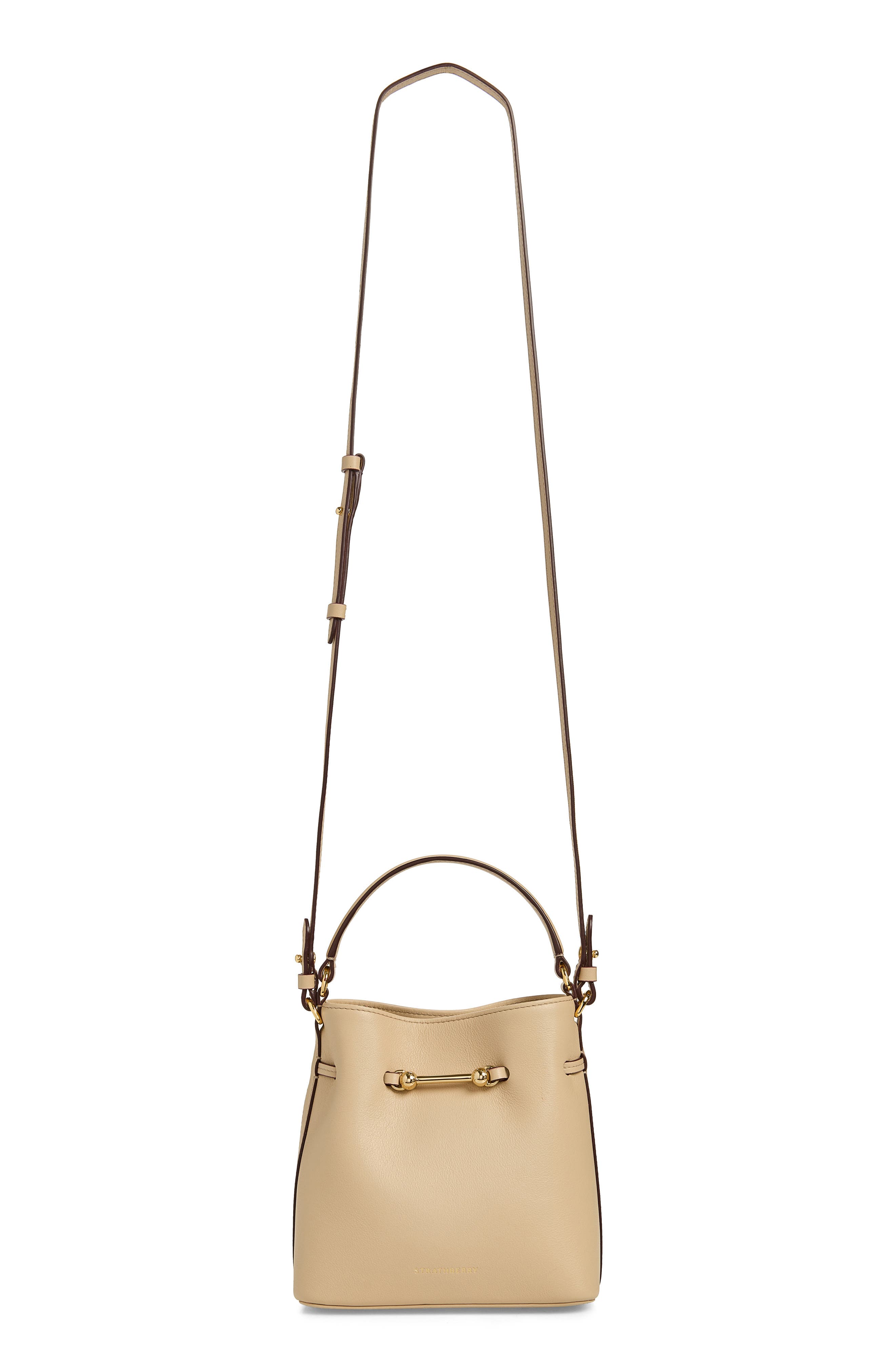 Mini Corda Leather Bucket Bag, Main, color, OAT