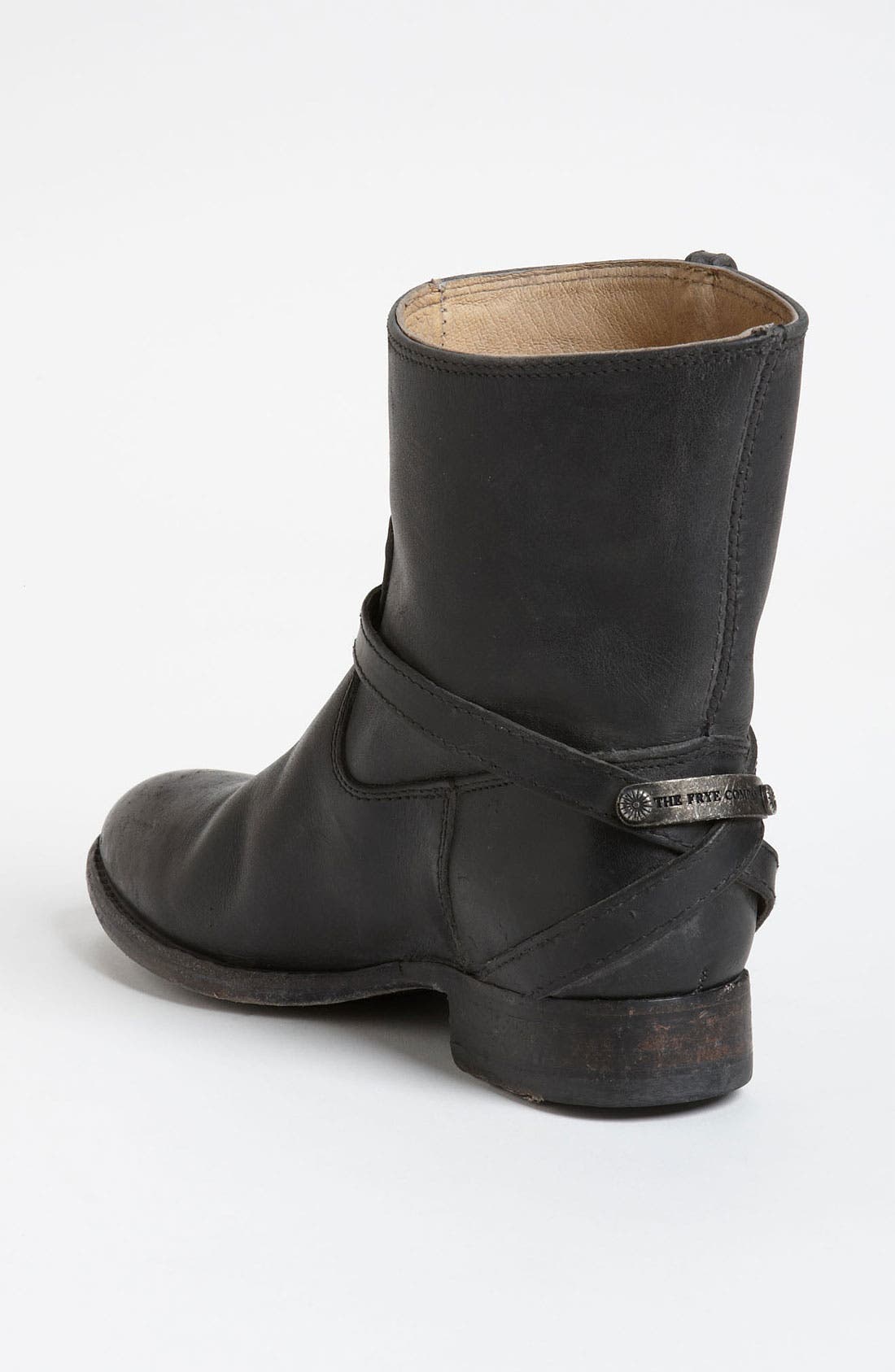 'Lindsay Plate' Short Boot, Alternate, color, BLACK