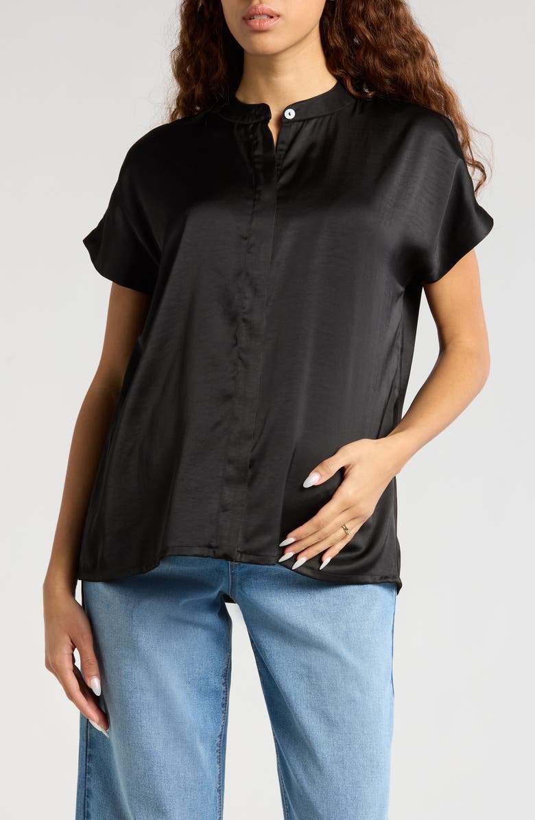 Marion Satin Nursing/Maternity Shirt, Main, color, 