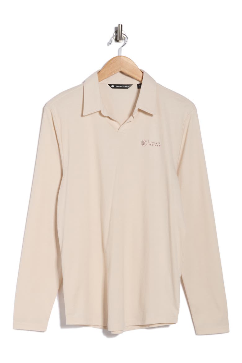 Run Away Long Sleeve Knit Polo, Alternate, color, MOONBEAM