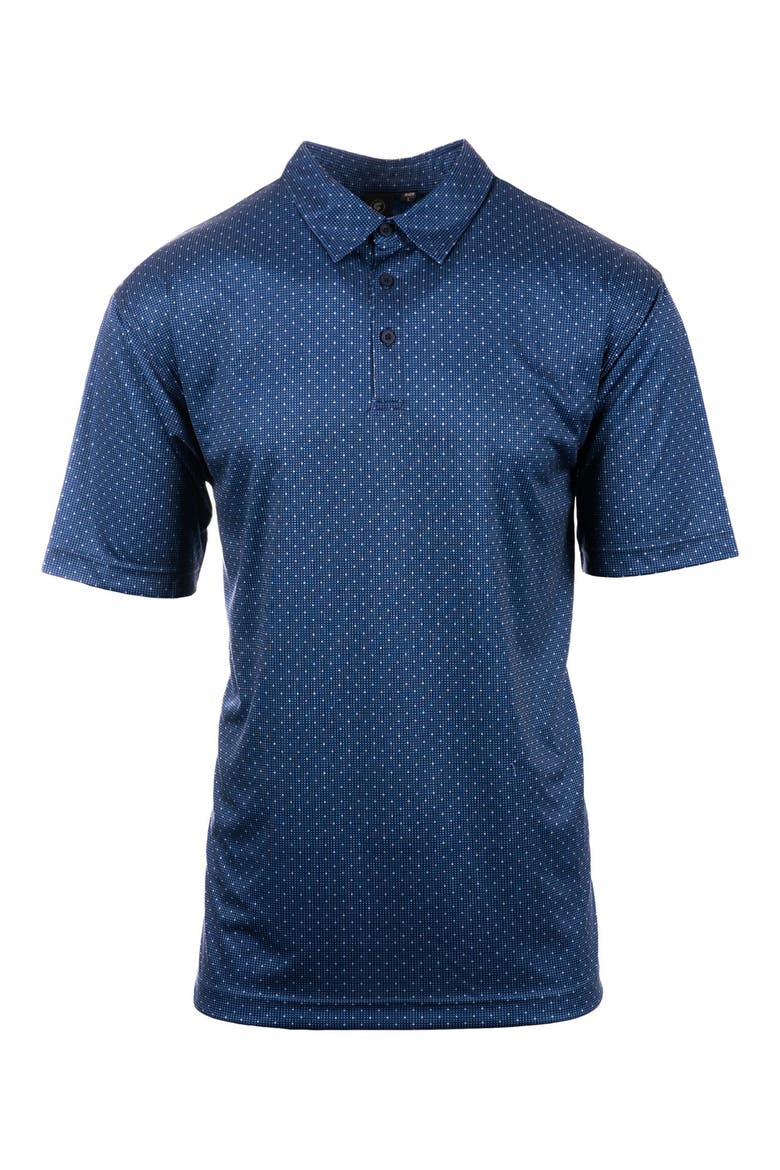Burn Golf Polo, Main, color, NAVY DOT