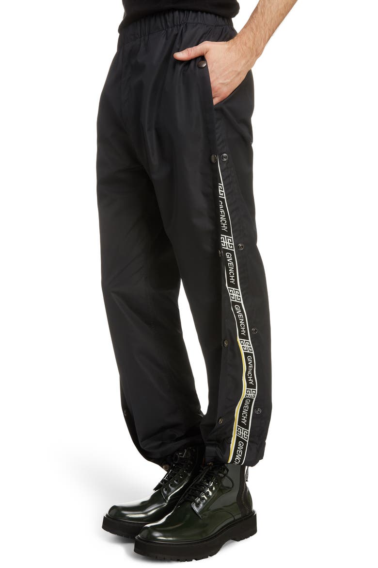 Snap Seam Logo Jogger Pants, Alternate, color, BLACK