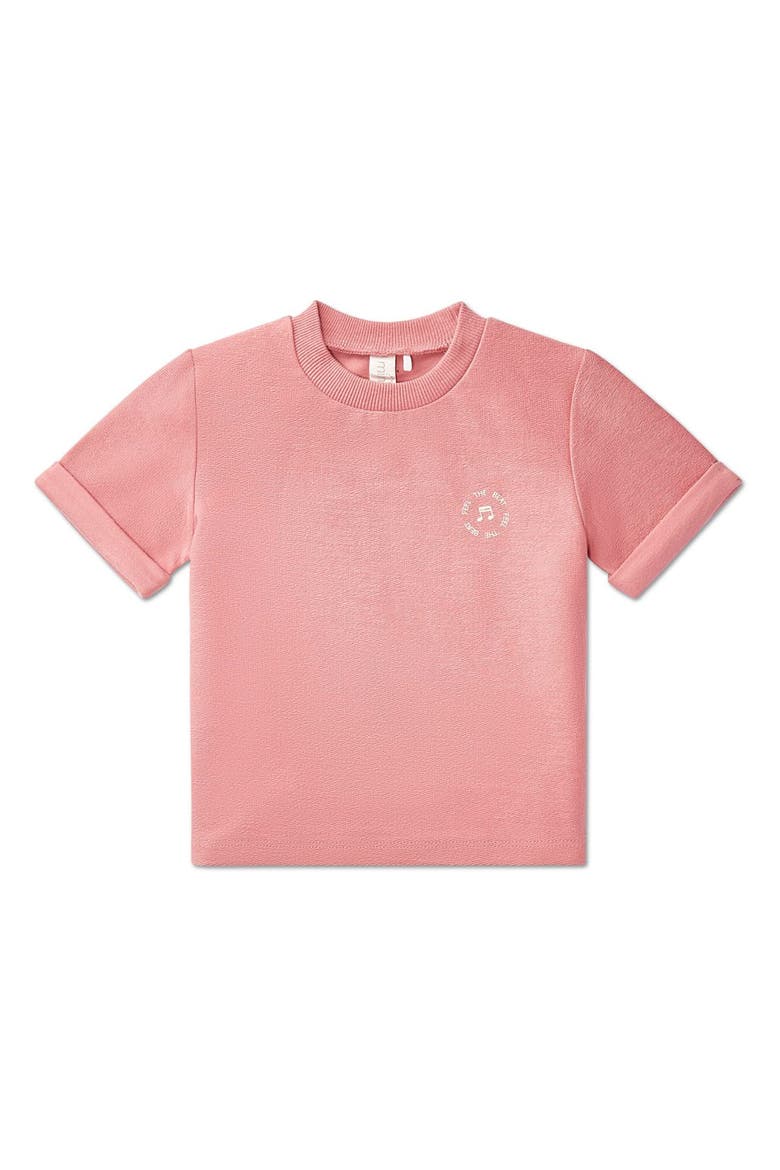 2 Piece Baby and Toddler Stretch Cotton Tee and Shorts Set, Alternate, color, Dusty Rose