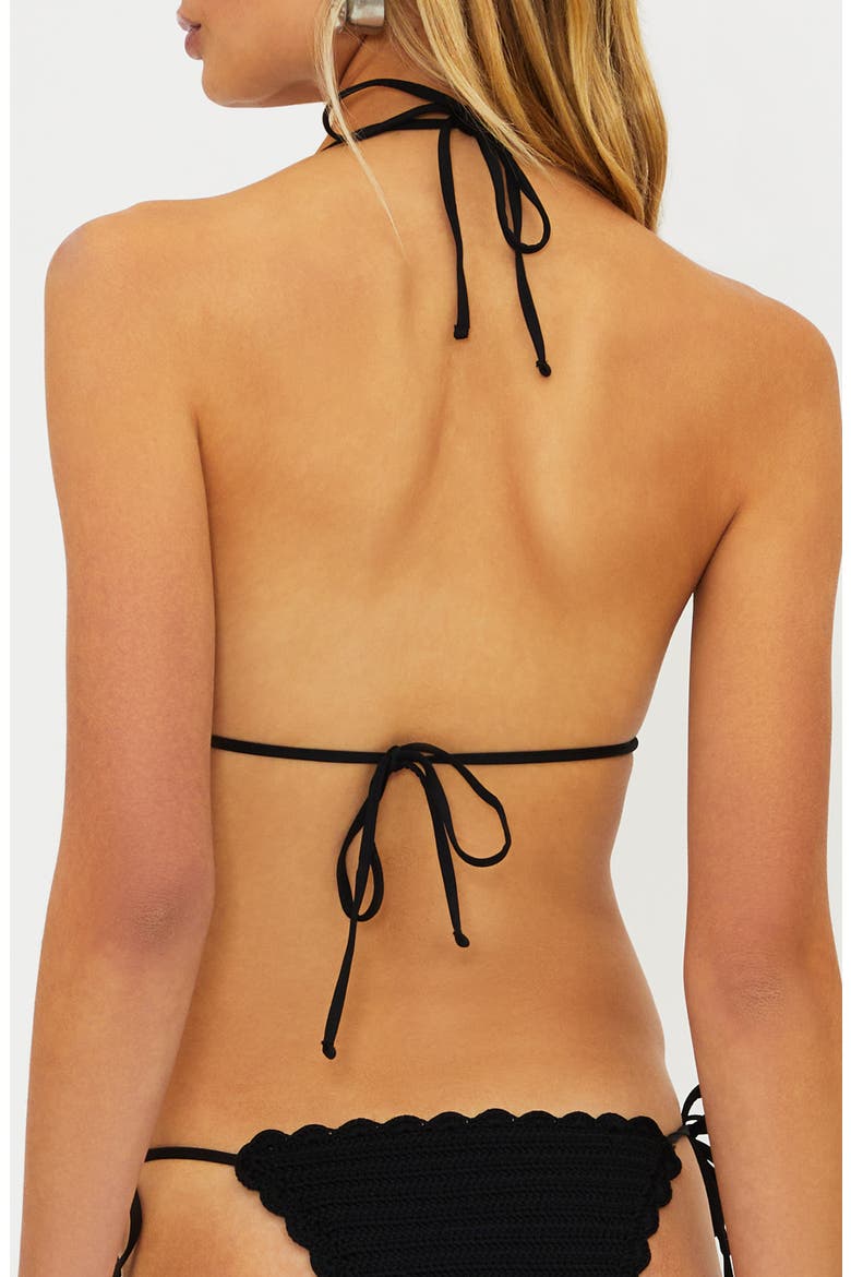 Winona Scalloped Bikini Top, Alternate, color, BLACK