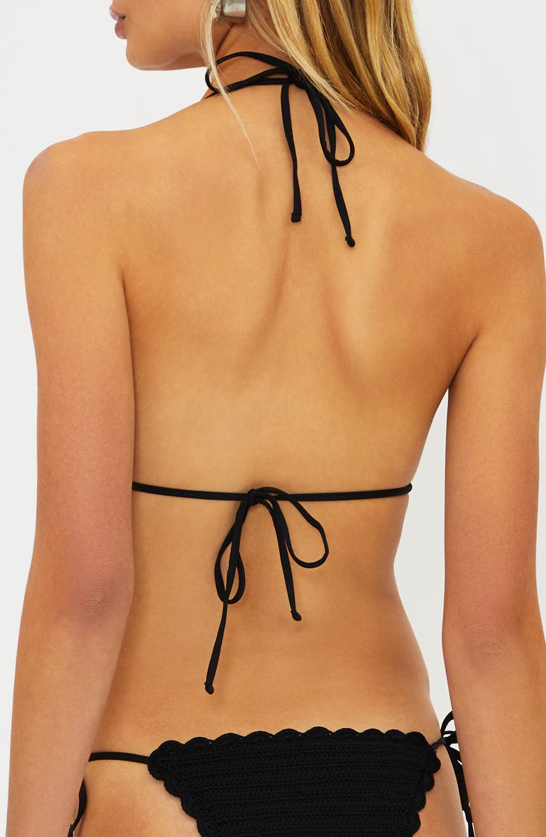 Beach Riot Winona Scalloped Bikini Top, Alternate, color, Black