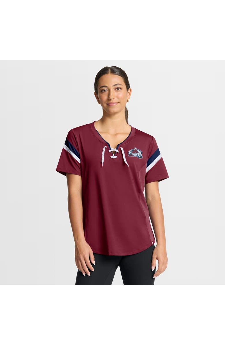 FANATICS Women's Fanatics Burgundy Colorado Avalanche Offside Athena T-Shirt, Main, color, Burgundy
