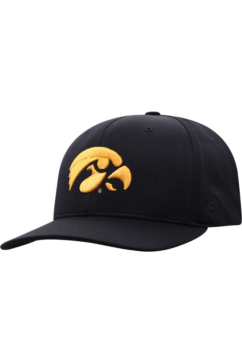 Men's Top of the World Black Iowa Hawkeyes Reflex Logo Flex Hat, Alternate, color, Black