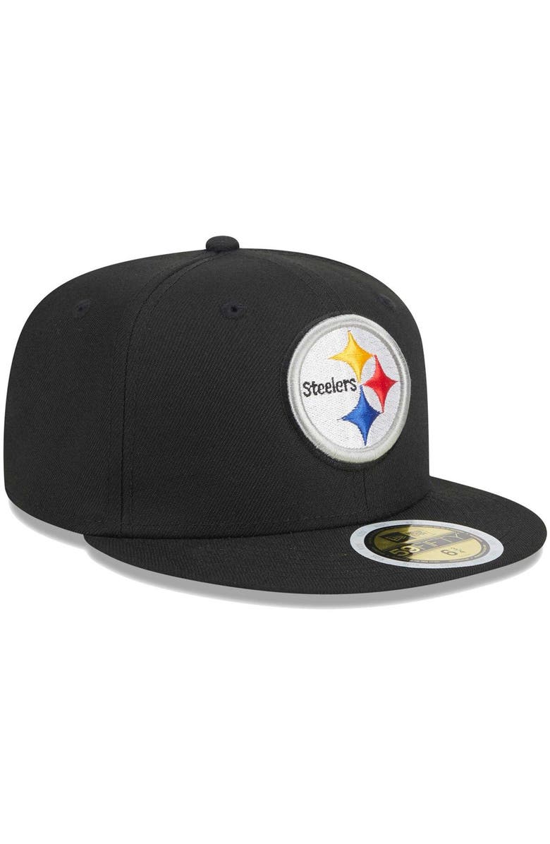 New Era Youth New Era Black Pittsburgh Steelers  Main 59FIFTY Fitted Hat, Alternate, color, Black