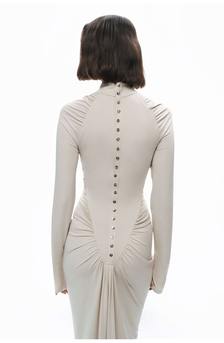 Nocturne Stone Drape Detailed Maxi Dress, Alternate, color, 