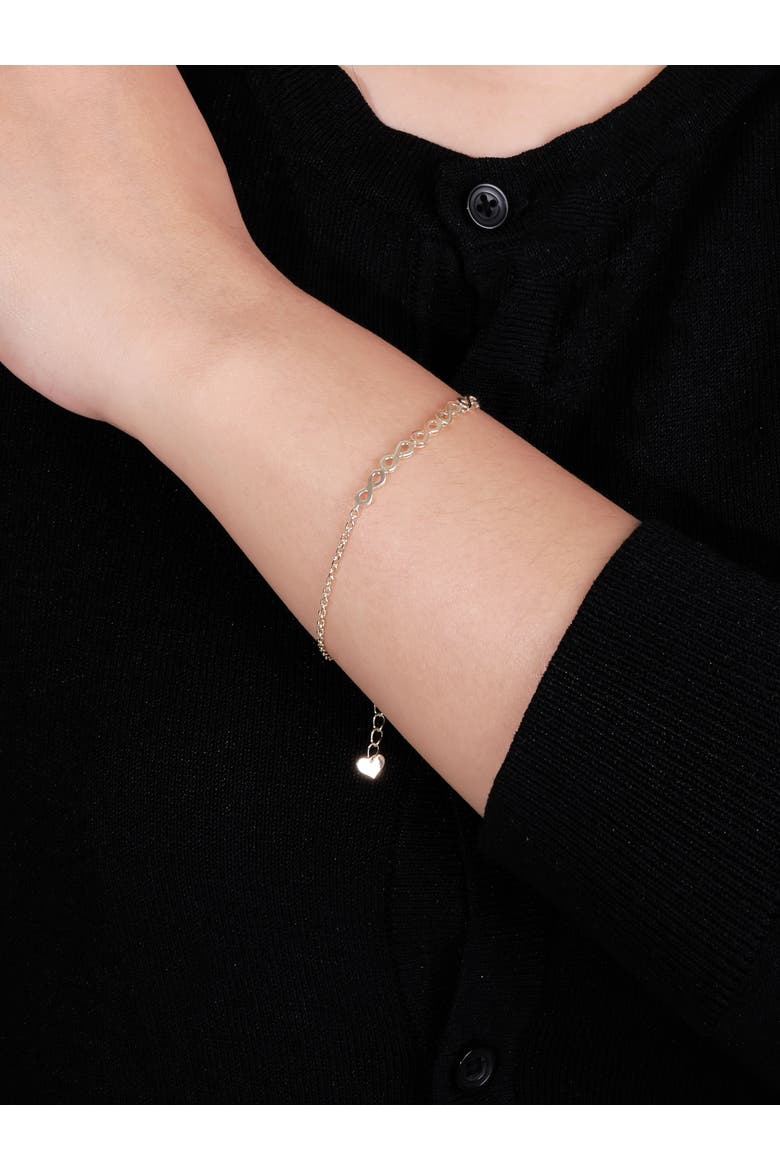 Infinity Chain Bracelet in 14K Gold, 40mm, Alternate, color, Yellow Gold