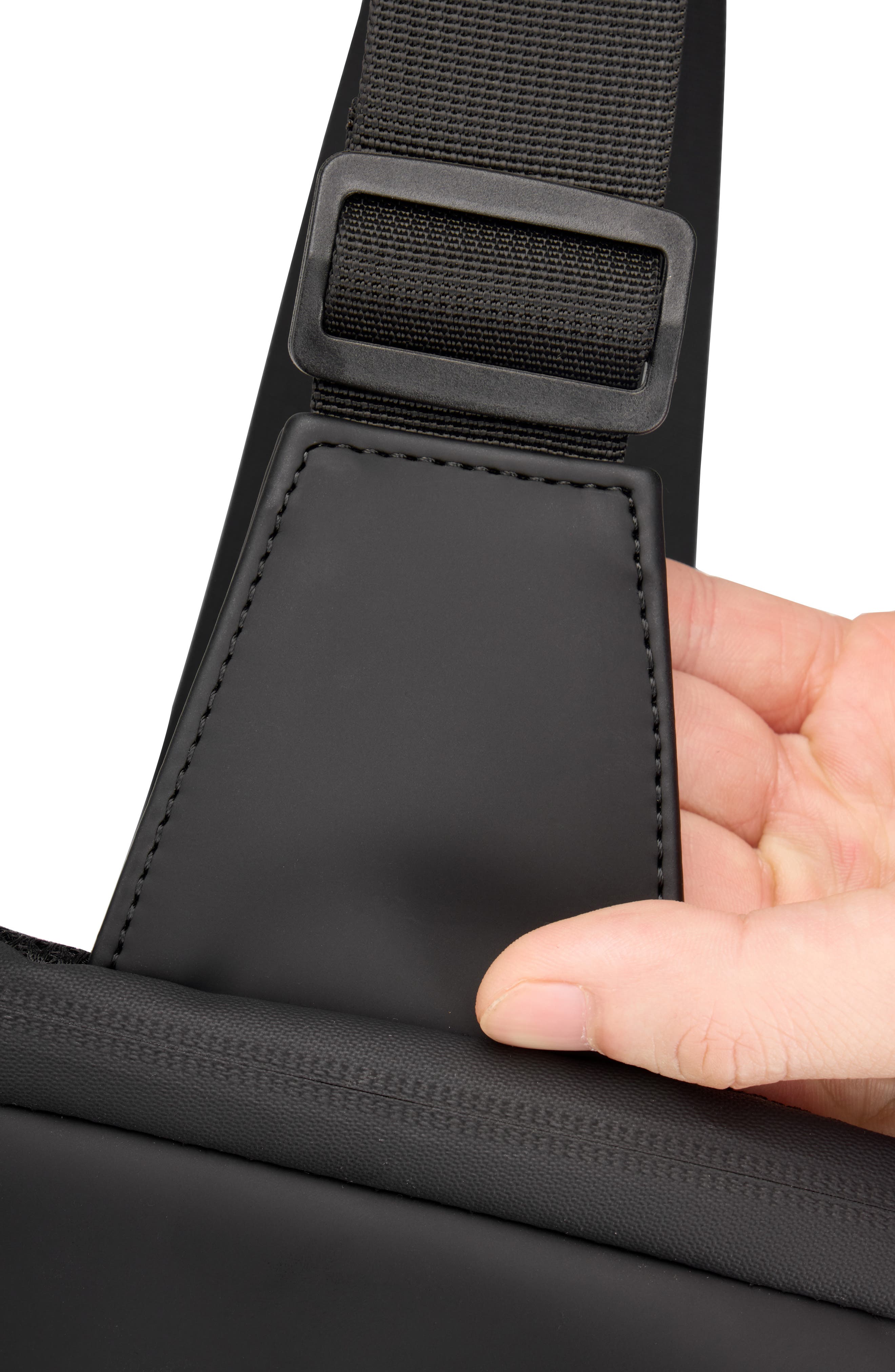 Pebbled Sling Bag, Alternate, color, BLACK