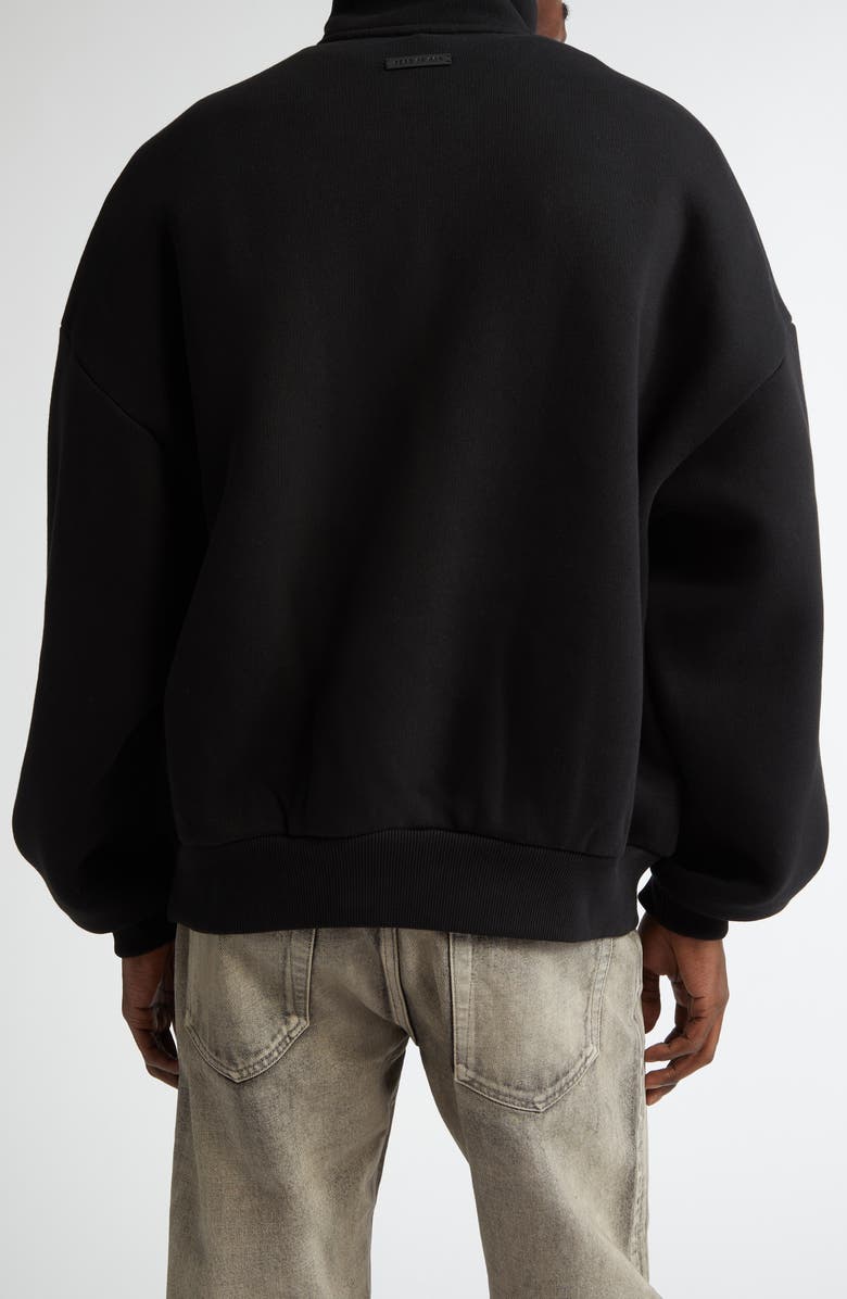 Fear of God Fleece Half Zip Pullover, Alternate, color, Black