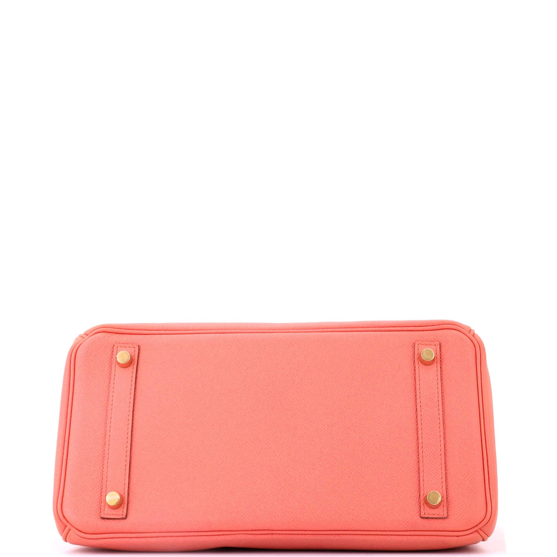 Birkin Handbag Pink Epsom with Gold Hardware 30, Alternate, color, Orange