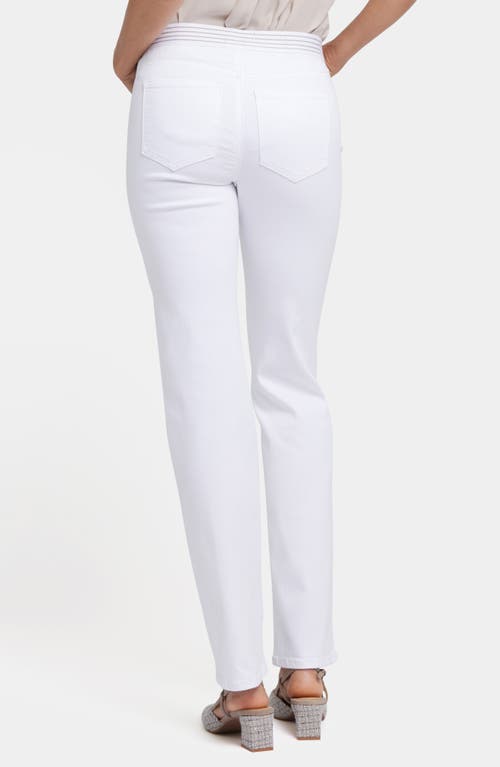 Nydj Marilyn No Gapper Straight Leg Jeans In Optic White