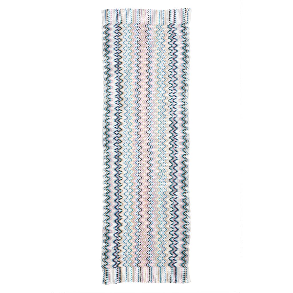 Missoni Zigzag Fringe Scarf In Gray
