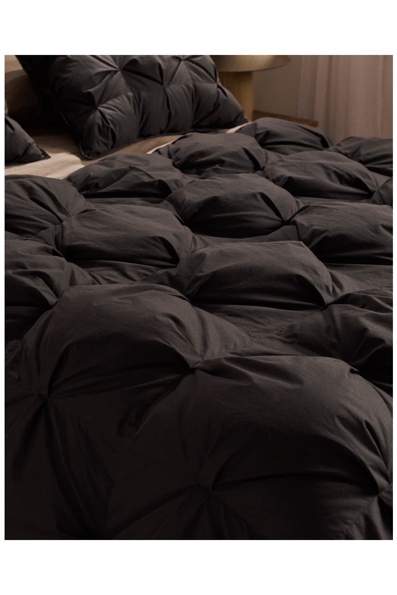 Organic Cotton Puff Comforter, Alternate, color, ONYX