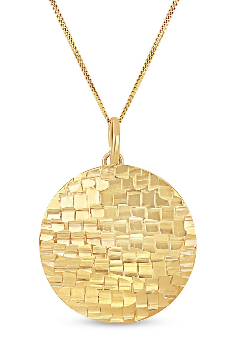 14K Gold Medallion Pendant Necklace, Alternate, color, 14K YELLOW GOLD