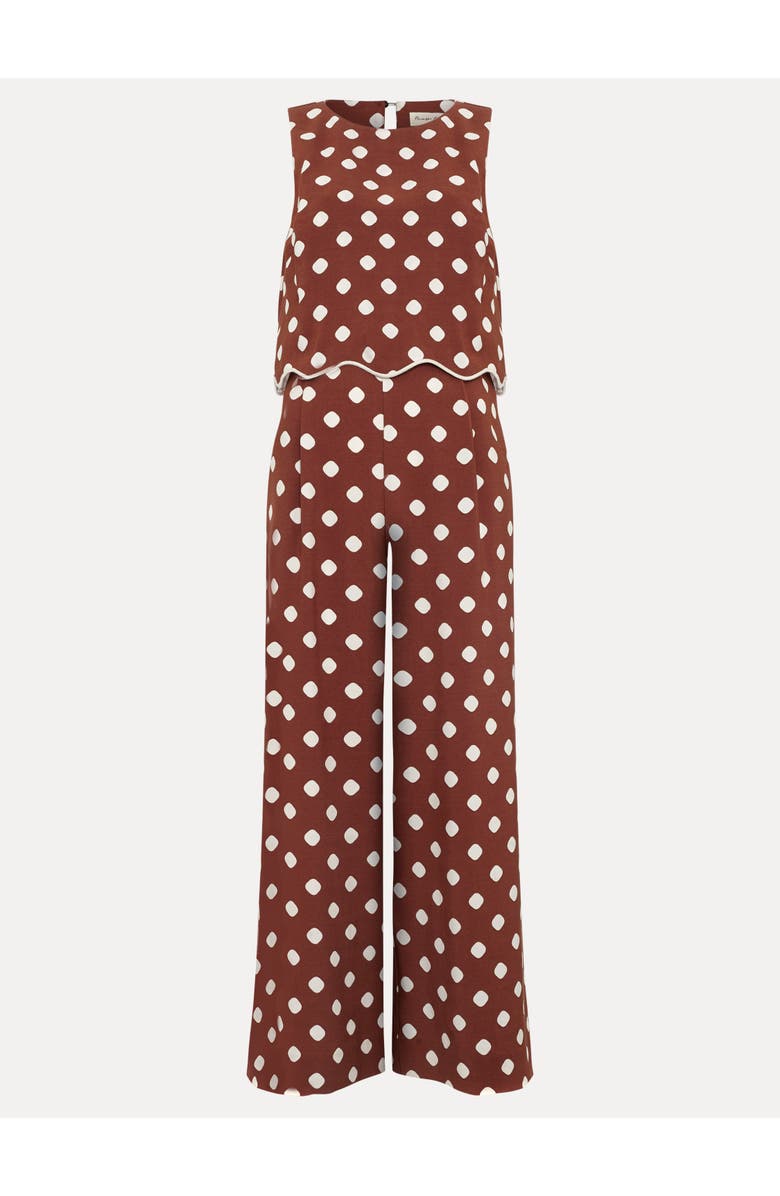 Phase Eight Alia Spot Jumpsuit, Alternate, color, Tan