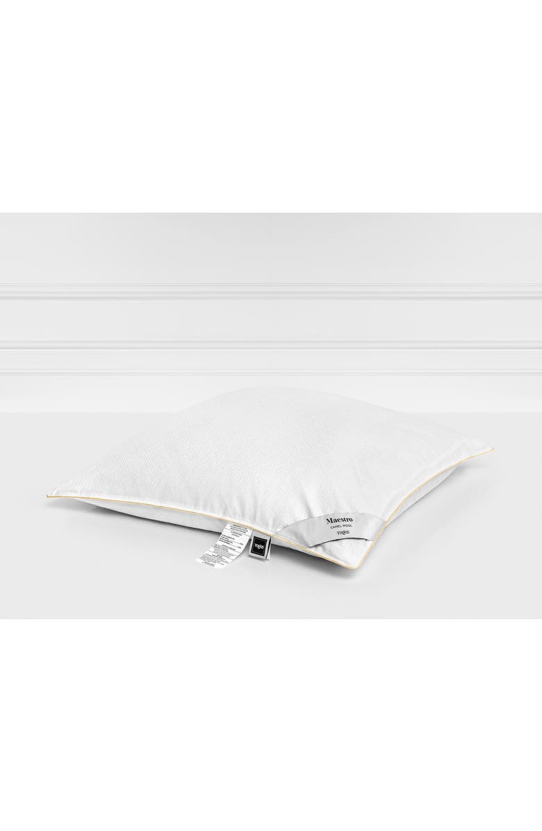 Togas Maestro camel wool pillow, Main, color, White