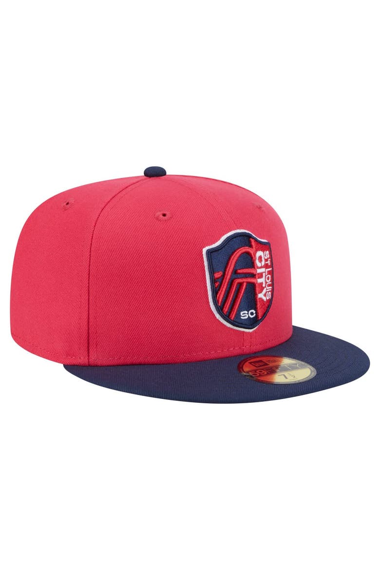 Men's New Era  Red St. Louis City SC 2025 Kickoff 59FIFTY Fitted Hat, Alternate, color, Red