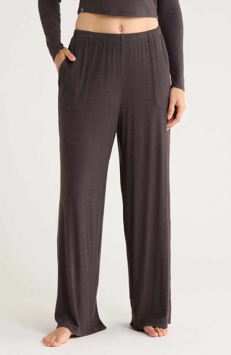 Barefoot Dreams<sup>®</sup> Malibu Collection<sup>®</sup> Ultrasoft Rib Lounge Pants, Main, color, Carbon