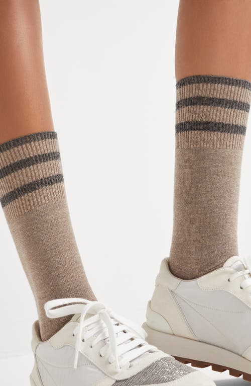 Brunello Cucinelli Sparkling Knit Socks In White