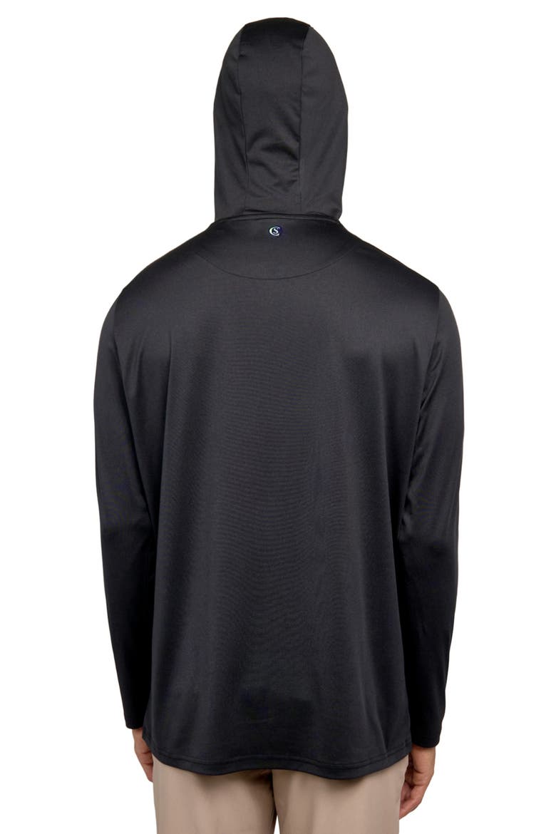 Regular Fit Melange Recycled Performance Hoodie, Alternate, color, BLACK