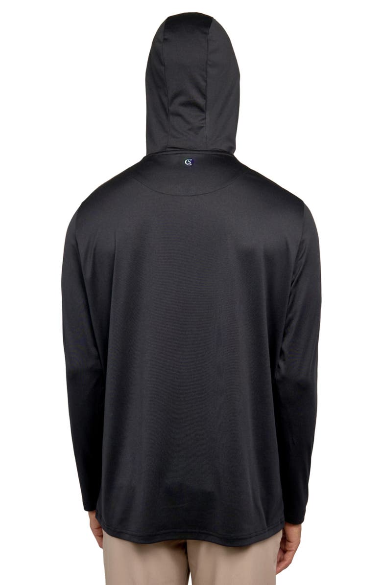 CON.STRUCT Regular Fit Melange Recycled Performance Hoodie, Alternate, color, Black