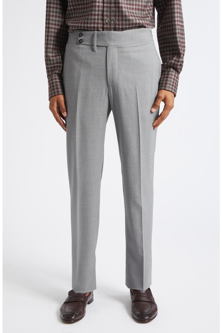 Casalnuovo Wool Trousers, Main, color, GREY