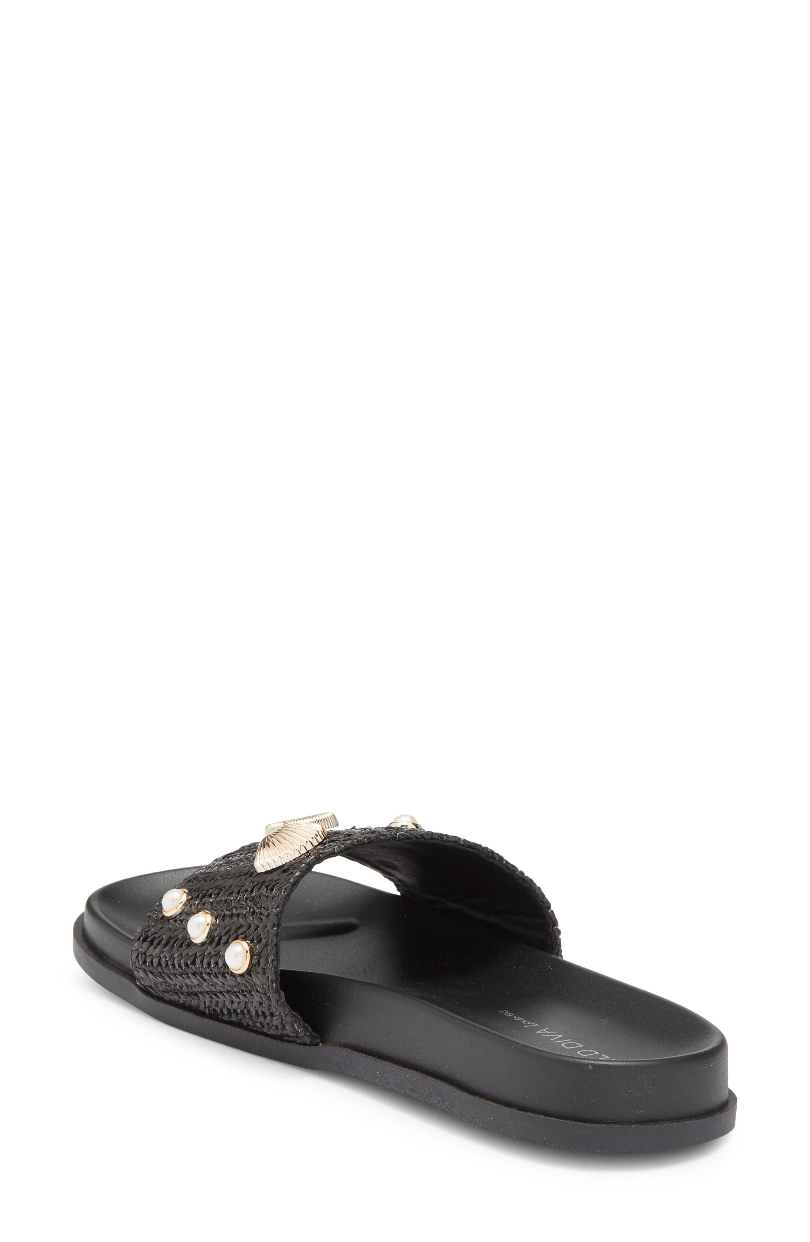 Melbana Slide Sandal, Alternate, color, BLACK