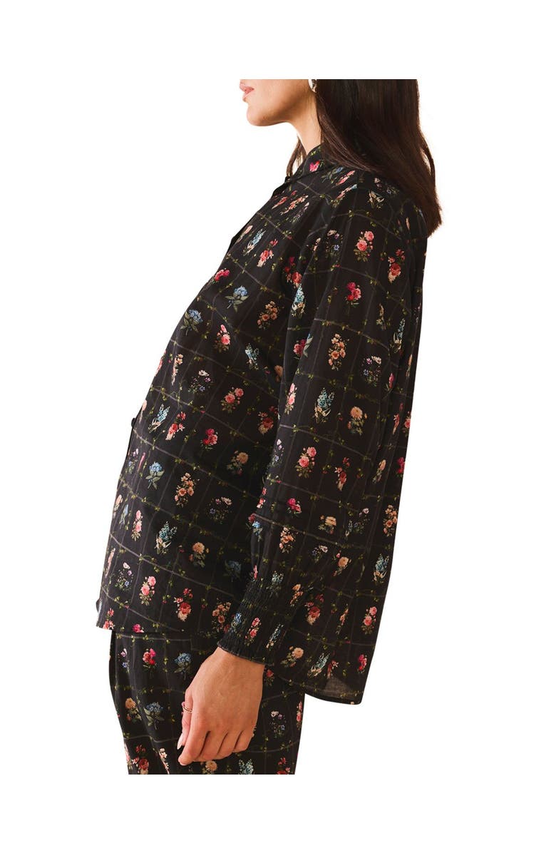 Eddy Katie Button Down, Alternate, color, Florence Black Floral