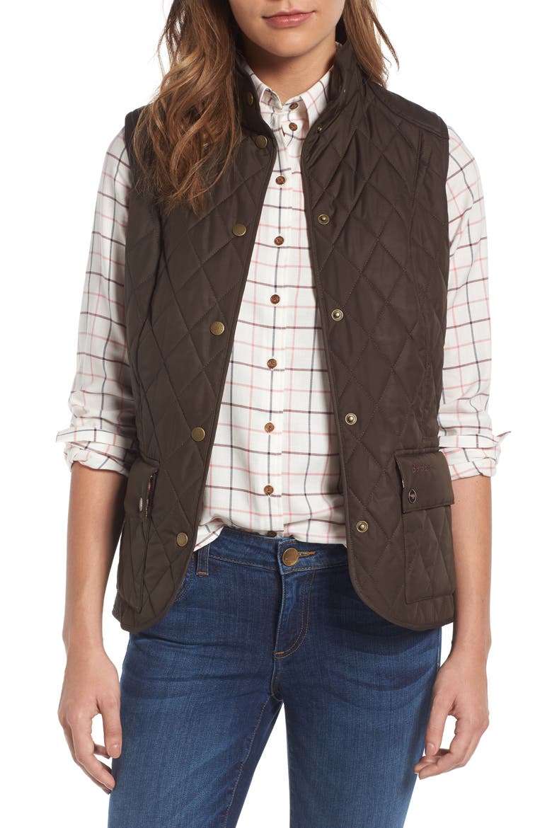 Saddleworth Quilted Vest, Main, color, OLIVE