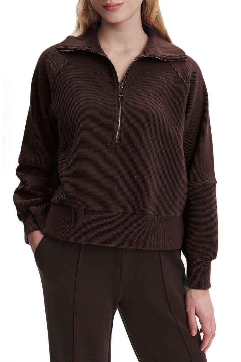 Milano Half-Zip Sweatshirt, Main, color, COFFEE BEAN