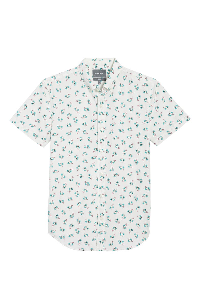 Bonobos Slim Fit Print Short Sleeve Sport Shirt, Alternate, color,