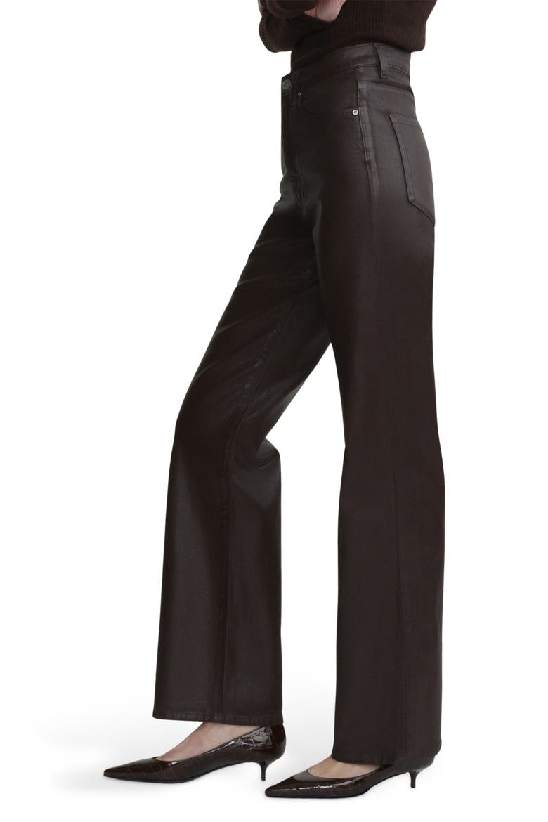 Karmine Wax Coated Refined SculptSystem High Waist Wide Leg Jeans, Alternate, color, BRAMBLE COATED