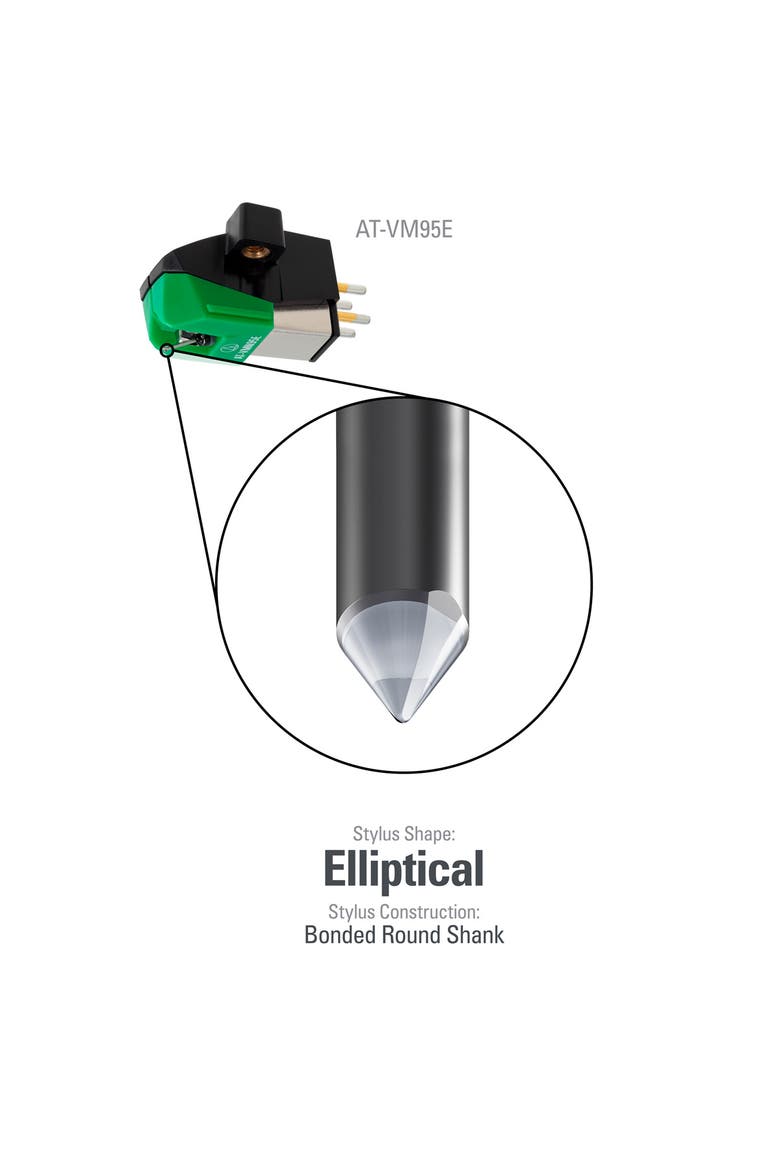 AT-VM95E Dual Moving Magnet Cartridge, Alternate, color, Green