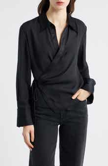 MANGO Rider Wrap Satin Shirt