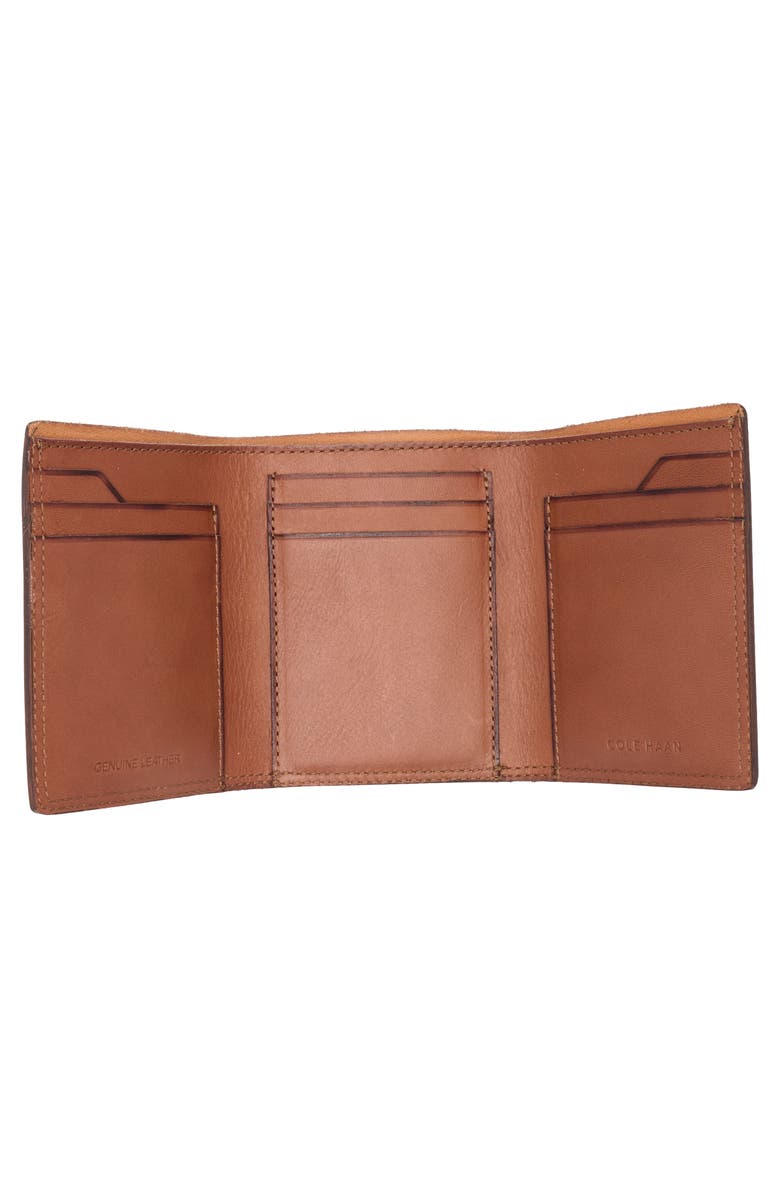 Cole Haan Raw Cut Vachetta Trifold Wallet, Alternate, color, 