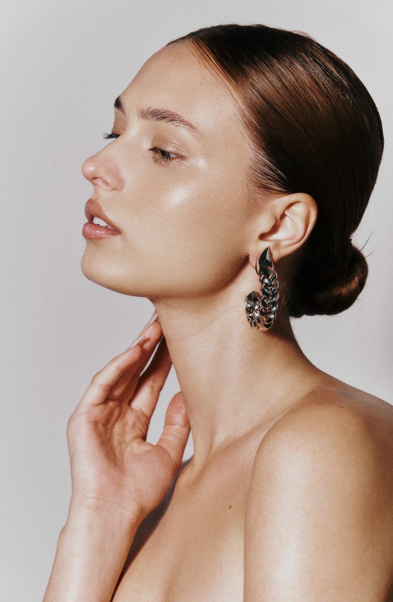 LILI CLASPE Frida Large Braided Hoop Earrings, Alternate, color,