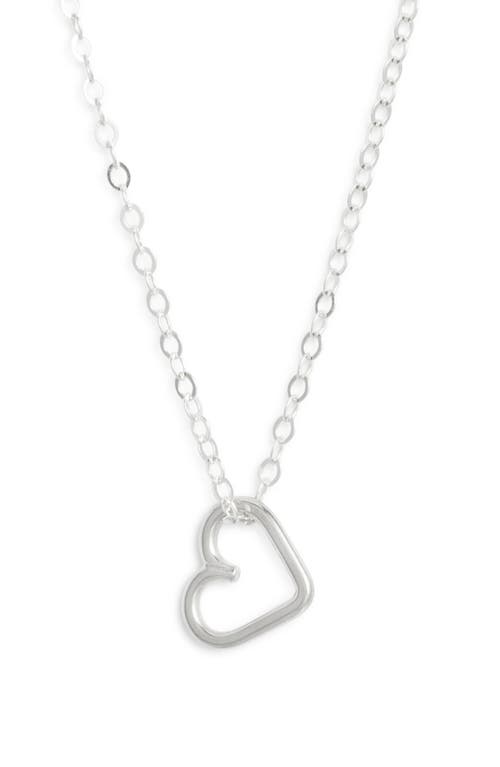 Nashelle Mini Heart Pendant Necklace in Sterling Silver at Nordstrom, Size 18"