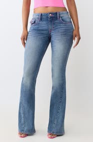 True Religion Joey Ladder Flap Flare Jeans
