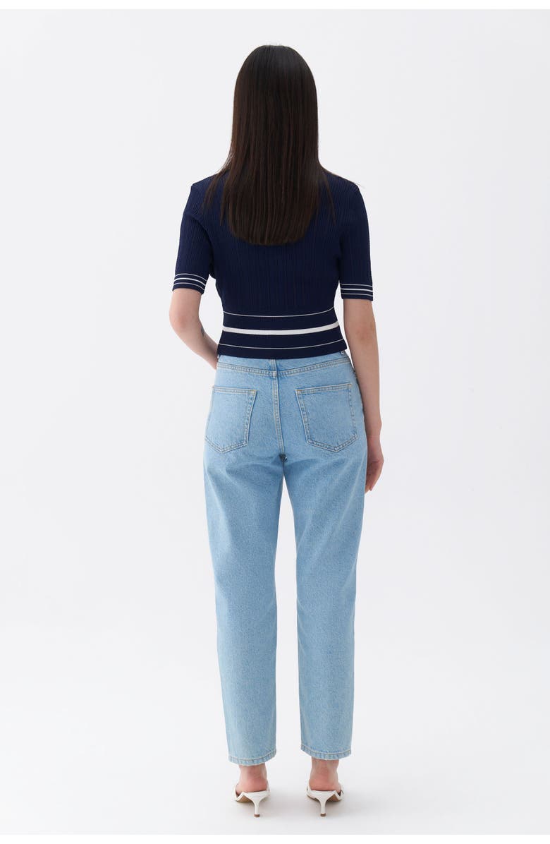 Nocturne Short Sleeve Buttoned Knit Cardigan, Alternate, color, 