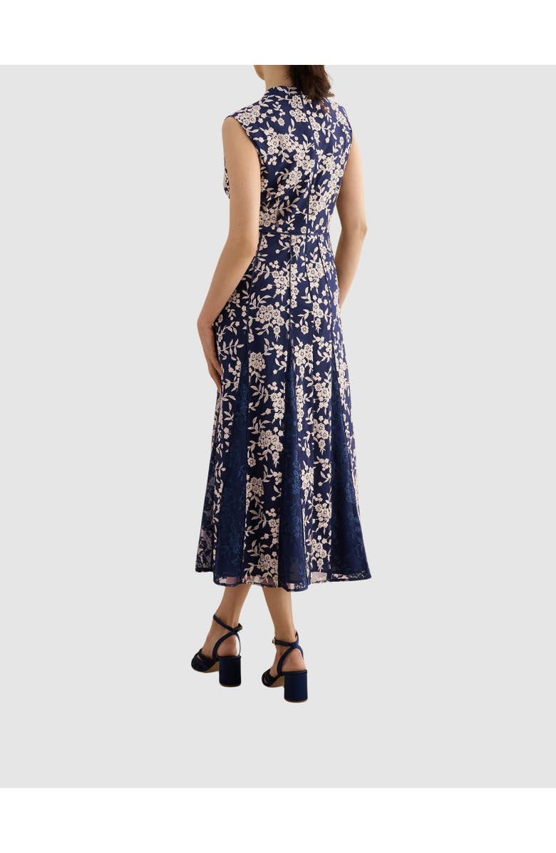 HOBBS LONDON Quin Sleeveless V-Neck Embroidered Dress, Alternate, color, Midnight Blush