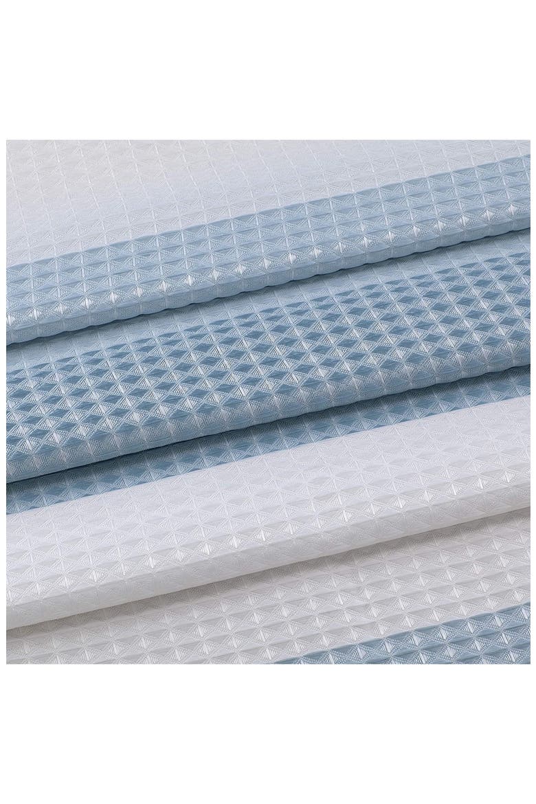 Shades Ombré Waffle Texture Shower Curtain, Alternate, color, AQUA