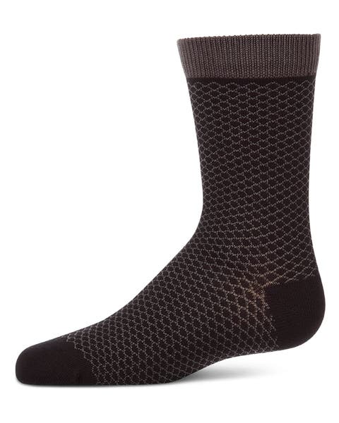 Geo  Geometric Diamond-Pattern Everyday Crew Sock